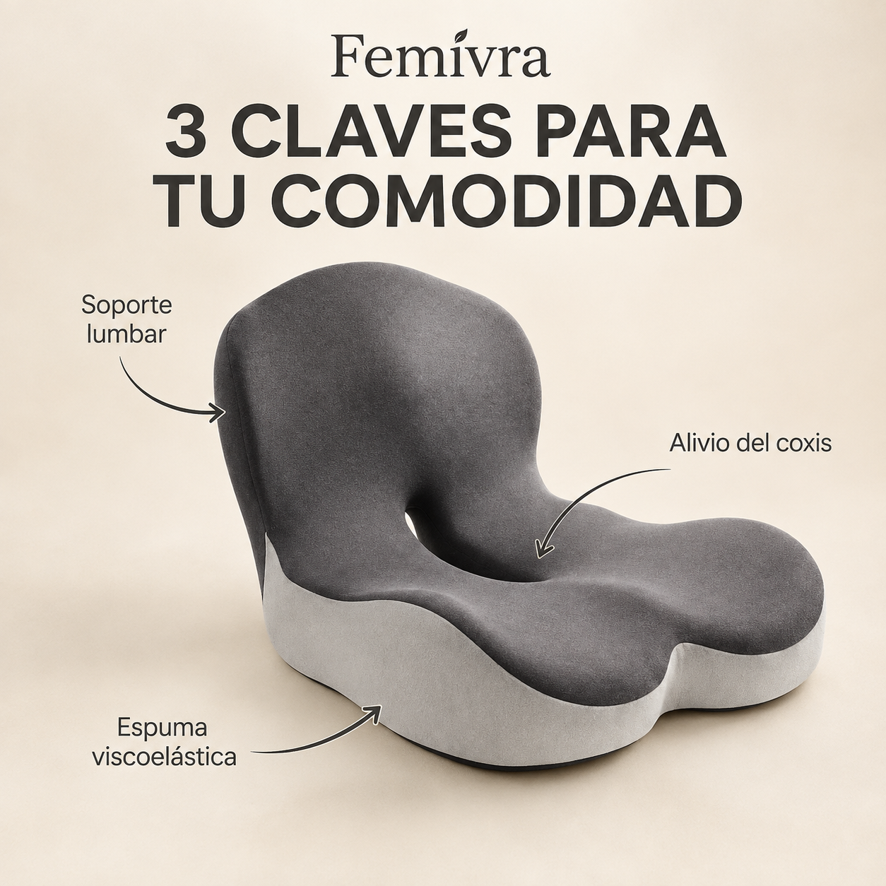 Femivra Cojín Ortopédico Coxis